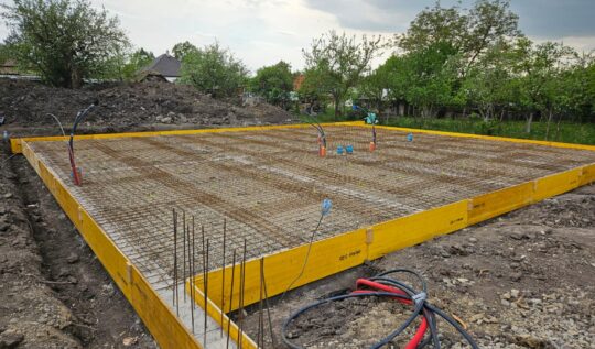 Foundation construction is underway