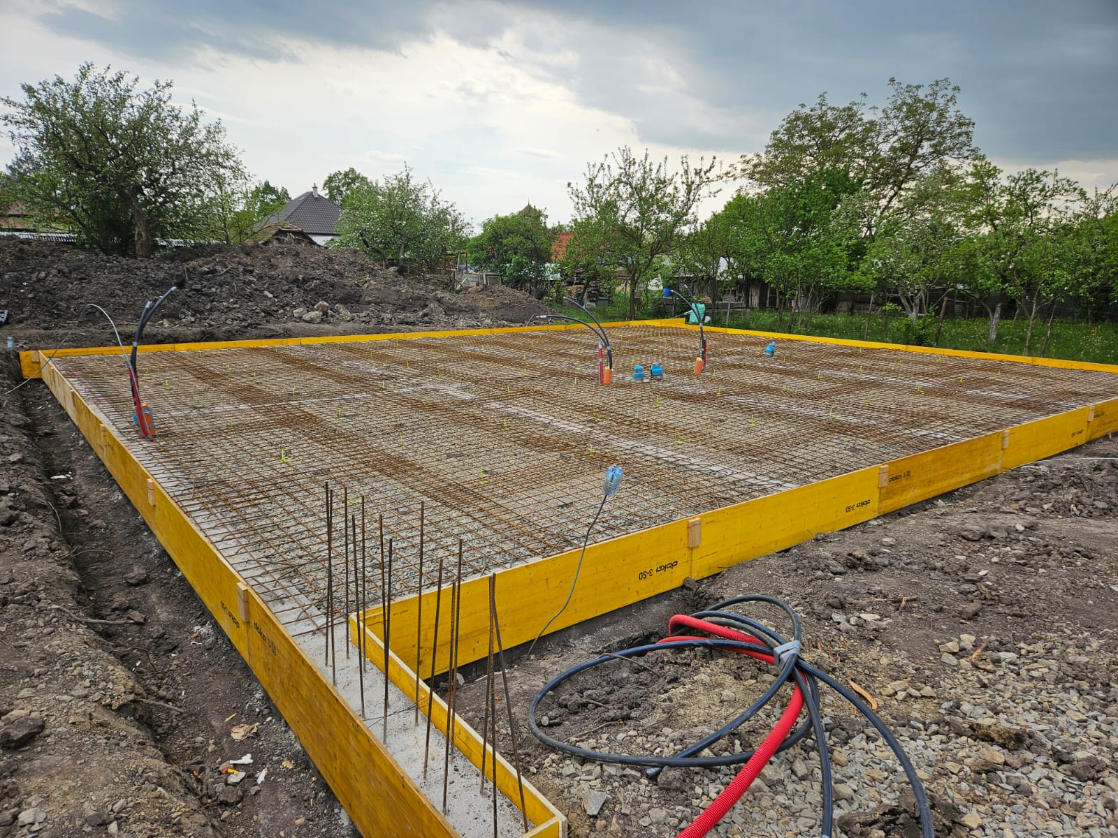 Foundation construction is underway